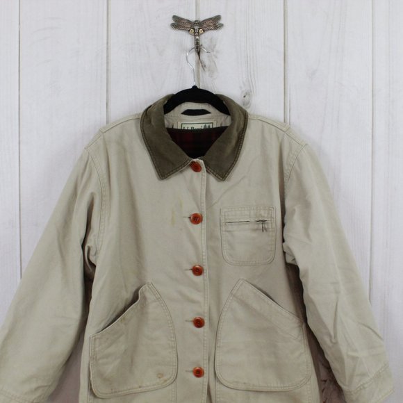 LL BEAN Classic Button Down Barn Jacket Size M - Picture 2 of 12